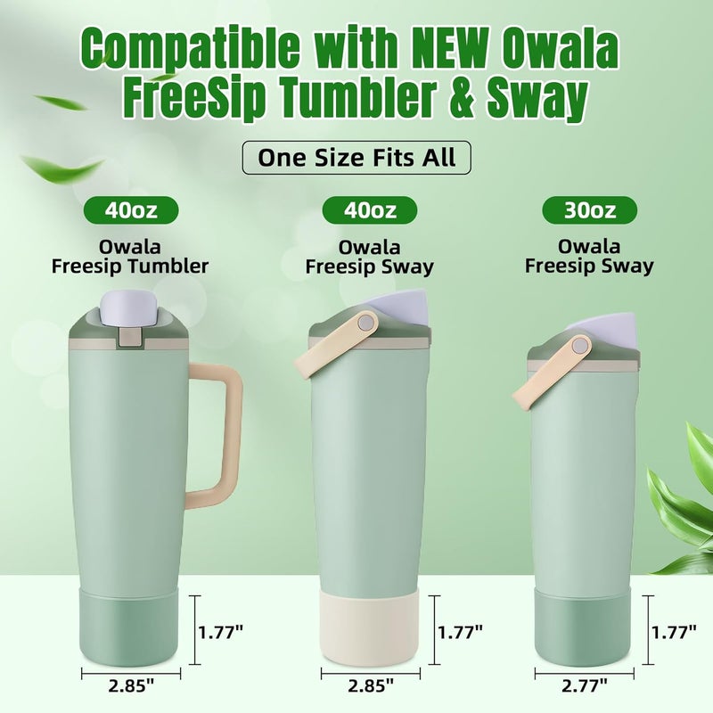 BKBY 2PCS Silicone Boot Compatible with Owala 30oz & 40oz FreeSip Sway Bottles & Tumblers, Protective Anti-Slip Bottom Cover Sleeve for Freesip Sway Tumbler - Image 2